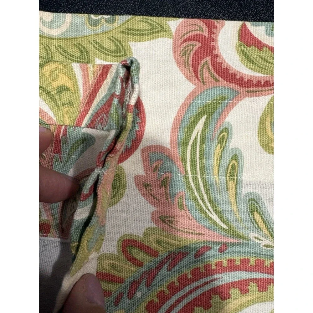 Valence Curtain Set Paisley Pattern Sage Pink Rust Modern Country Chic 51 X 15